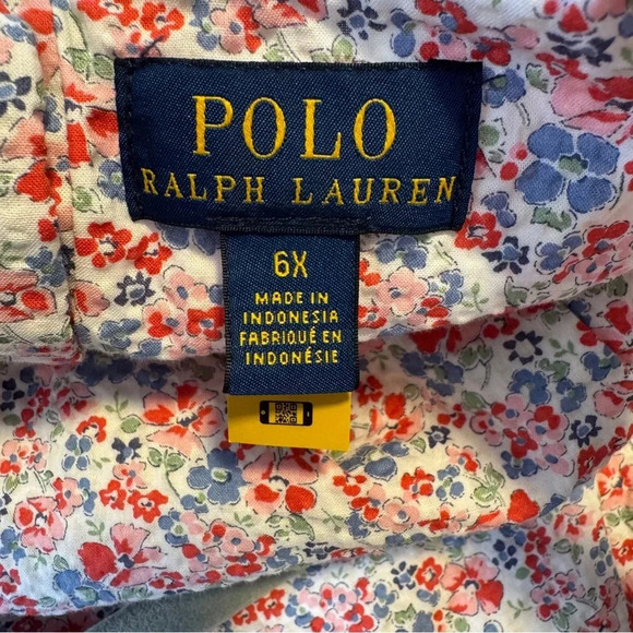 Girl’s Polo Ralph Lauren floral cotton seersucker dress 6x - Picture 2 of 7